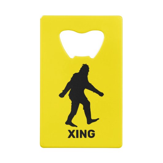 Persoonlijke Funny Sasquatch Locatie en Onderzoek Creditkaart Flessenopener (Achterkant)