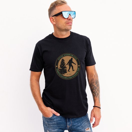Persoonlijke Funny Sasquatch Locatie en Onderzoek T-shirt