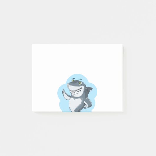 Persoonlijke Funny Shark Cartoon Post-it® Notes (Voorkant)