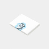 Persoonlijke Funny Shark Cartoon Post-it® Notes (Schuin)