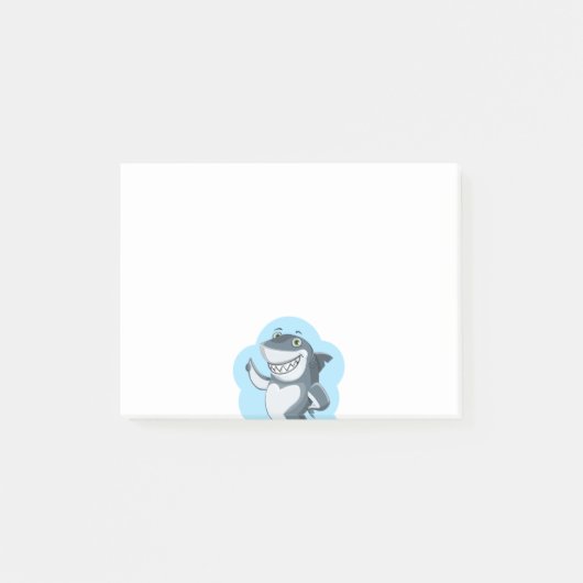 Persoonlijke Funny Shark Cartoon Post-it® Notes (Voorkant)