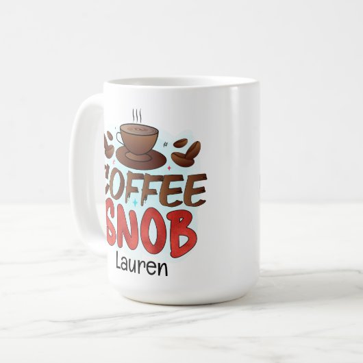 Persoonlijke Funny Snob Coffee-Mok Koffiemok (Voorkant links)