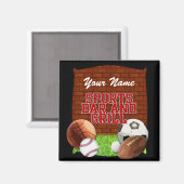 Persoonlijke Funny Sports Bar en Grill Magneet (Voorkant / Achterkant)