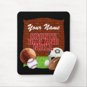 Persoonlijke Funny Sports Bar en Grill Muismat (Met muis)