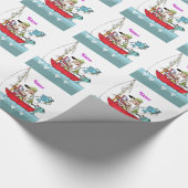 Persoonlijke Funny Vist Cartoon Cadeaupapier (Hoek)