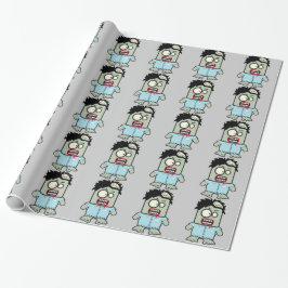 Persoonlijke FUNNY ZOMBIE cartoon Cadeaupapier