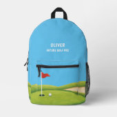 Persoonlijke Future Golf Pro Aangepaste Kinderen R Bedrukte Rugzak (Voorkant)