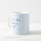 Persoonlijke Future Mrs Gestreepte Verloving Beker Koffiemok (Voorkant links)