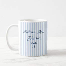 Persoonlijke Future Mrs Gestreepte Verloving Beker Koffiemok