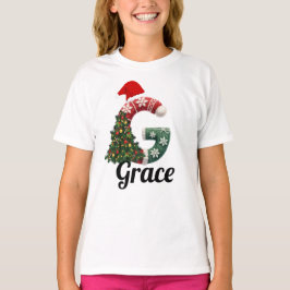 Persoonlijke "G" kerstbrief T-shirt
