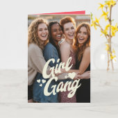 Persoonlijke Galentine's Day foto Kaart (Gele Bloem)