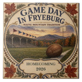 Persoonlijke Game Day in Fryeburg Maine Alumni Tegeltje