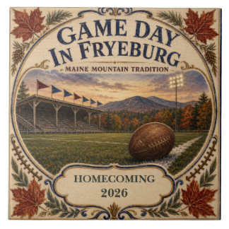 Persoonlijke Game Day in Fryeburg Maine Alumni Tegeltje