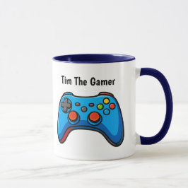 Persoonlijke gamer koffiemok met eigen naam cadeau mok