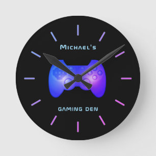 Persoonlijke GAMING HOEK Gamers Wandklok