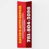 Persoonlijke garage- en mechanicienswinkel banner (Verticaal)