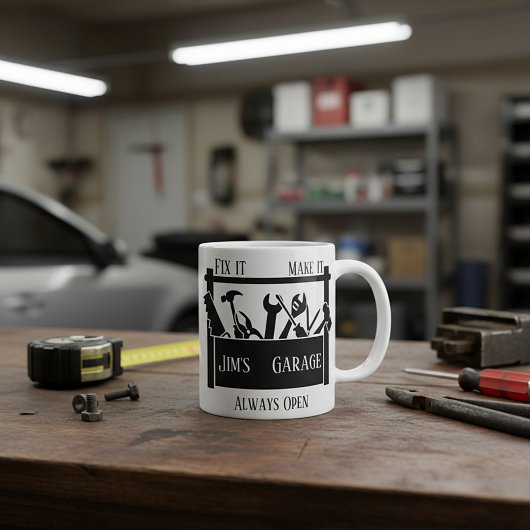 Persoonlijke garage koffiemok