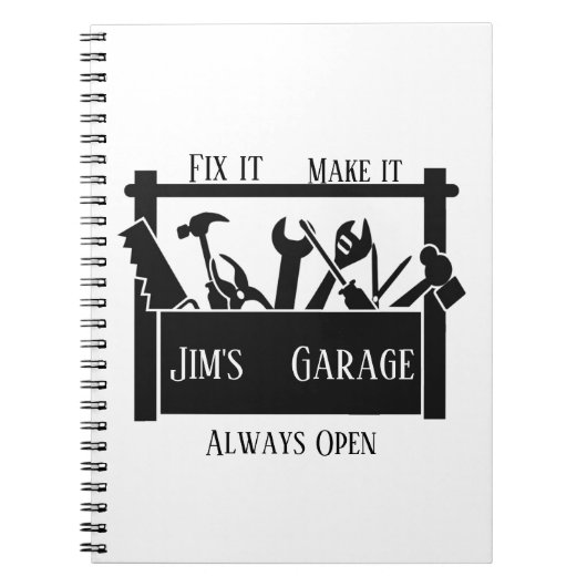 Persoonlijke garage  notitieboek (Voorkant)