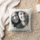 Persoonlijke Garland Floral Wedding Foto Kussen (Deken)