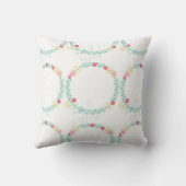 Persoonlijke Garland Floral Wedding Foto Kussen (Achterkant)