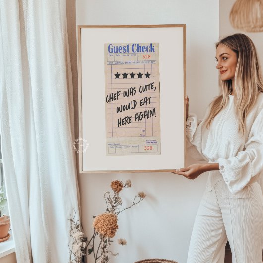 Persoonlijke Gastenbon Chef Was Schattig Poster