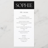 Persoonlijke gastnaam Elegant trouwmenu Menu (Voorkant)