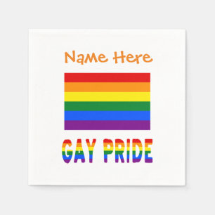Persoonlijke Gay Pride LGBTQ-papier  Servet