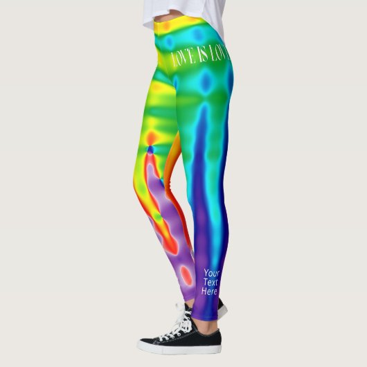 Persoonlijke Gay Pride Rainbow Love is Love Leggings (Links)