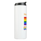 Persoonlijke Gay Pride-vlag Thermosbeker (Gedraaid links)