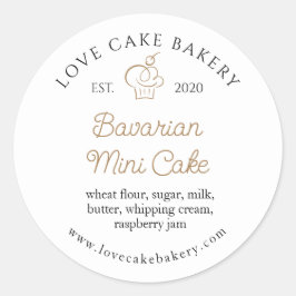 Persoonlijke Gebakken Producten Ronde Sticker