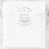 Persoonlijke Gebakken Waren Ronde Sticker (Tas)