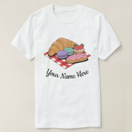Persoonlijke Gebakliefhebber Croissant Eclair Bakk T-shirt