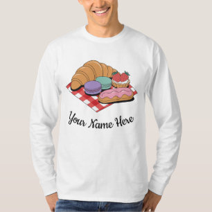 Persoonlijke Gebaksliefhebber Croissant Eclair Bak T-shirt