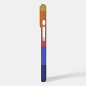 Persoonlijke Gebold Streepjes Warm Rood Blauw Naam Case-Mate iPhone Case (Achterkant / Links)
