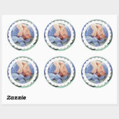 Persoonlijke Geboorteaankondigingsfoto Ronde Sticker (Vel)