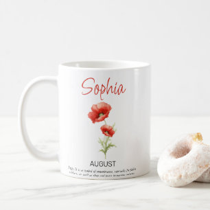 Persoonlijke geboortebloem Augustus  Koffiemok