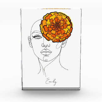 Persoonlijke geboortebloem portret oktober fotoblokken