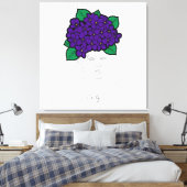 Persoonlijke geboortebloemkroon kunst voor februar canvas afdruk (Insitu (Slaapkamer))