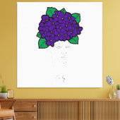 Persoonlijke geboortebloemkroon kunst voor februar canvas afdruk (Insitu (Woonkamer))