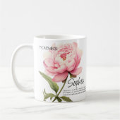 Persoonlijke geboortemaand november bloem koffiemok (Links)