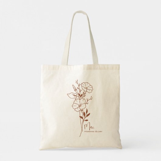 Persoonlijke geboortemaandbloem september boho tote bag (Achterkant)