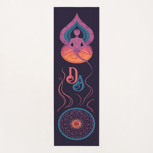Persoonlijke Geborduurde Yogamatten Yogamat (Voorkant)