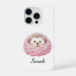 Persoonlijke Gebreide Egel iPhone 15 Pro Hoes Case