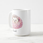 Persoonlijke Gebreide Egel Koffiemok (Voorkant links)