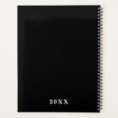 Persoonlijke Gedateerde Bloemige Focus Op Het Goed Planner (Achterkant)