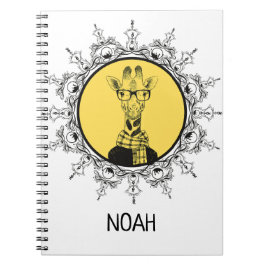 Persoonlijke Geek-giraffe Schattig Notitieboek