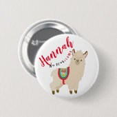 Persoonlijke Geen ProbLlama Ronde Button 5,7 Cm (Voorkant /achterkant)