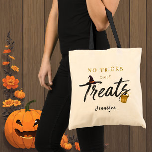 Persoonlijke “Geen Streken Alleen Snoep” Halloween Tote Bag