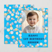 Persoonlijke Gefeliciteerd met je 1e verjaardag me Briefkaart (Voorkant / Achterkant)