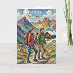 Persoonlijke Gefeliciteerd Rock Climber Avontuur Kaart